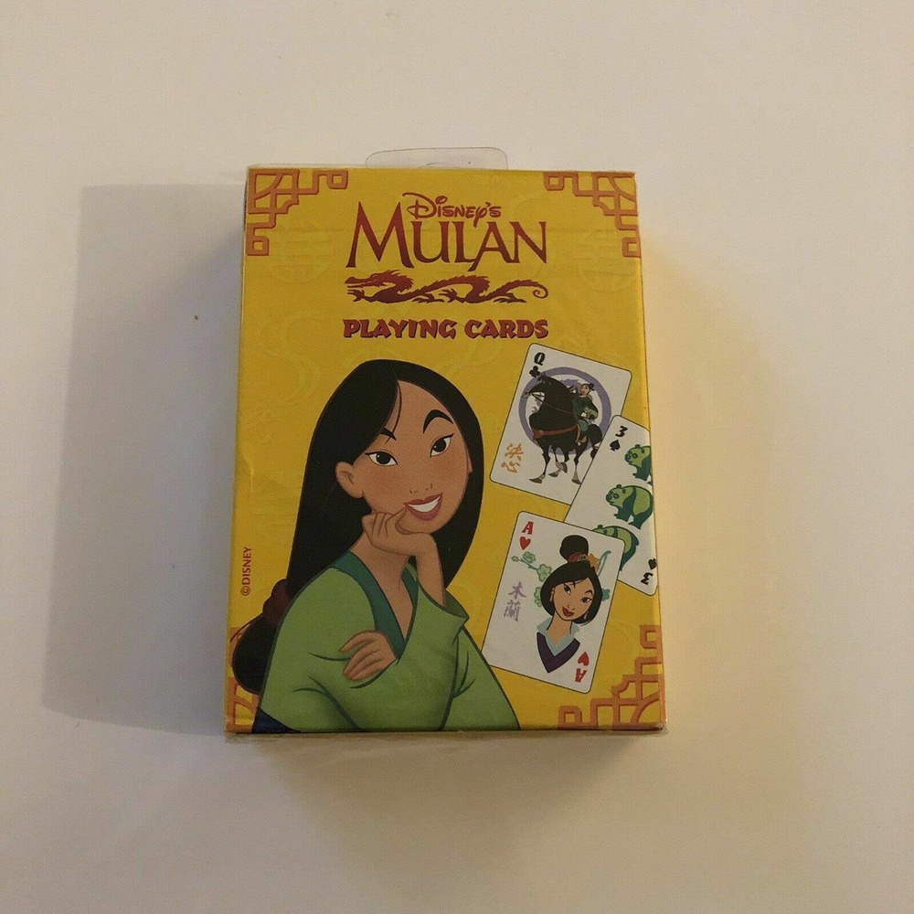New Rare Disney Mulan Playing Cards Standard Card Deck No 485 Sealed Made in USA - Picture 5 of 6